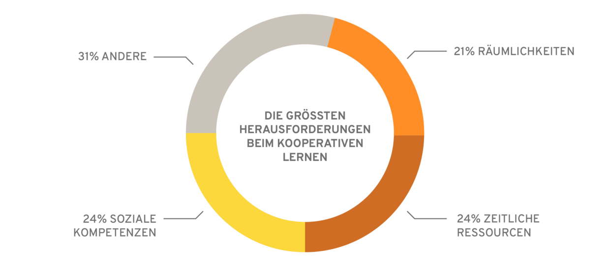 Grafik Umfrageergebnisse zu Störfaktoren kooperativen Lernens